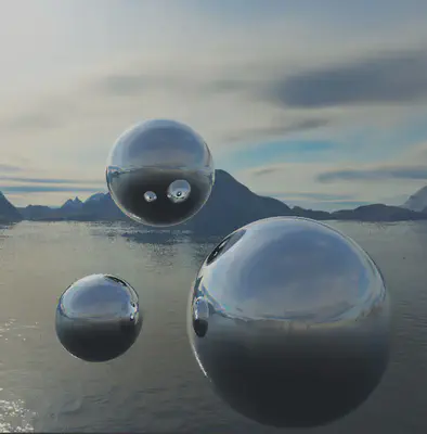 Purely reflective spheres with reflection limit = 5